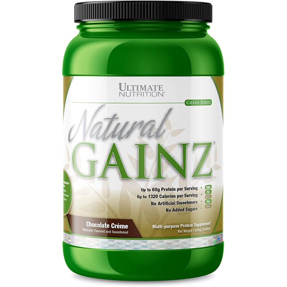 Ultimate Nutrition Natural Gainz Whey Protein Powder -Chocolate, 3.6 Pounds