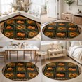 thumbnail image 3 of Round Rugs 3Ft, Thanksgiving Round Area Rug Washable Indoor Throw Carpet, Fall Pumpinks Sunflower Leaves Vintage Small Non Slip Circle Rug for Bedroom Living Room Home Decor Aesthetic, 3 of 7