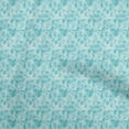 thumbnail image 1 of oneOone Cotton Poplin Turquoise Blue Fabric Leaves Dress Material Fabric Print Fabric By The Yard 42 Inch Wide, 1 of 4