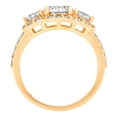 thumbnail image 4 of 2.16 ct Round Cut White Sapphire 3 Stone 18K Yellow Gold Womens Engagement Ring, 4 of 5