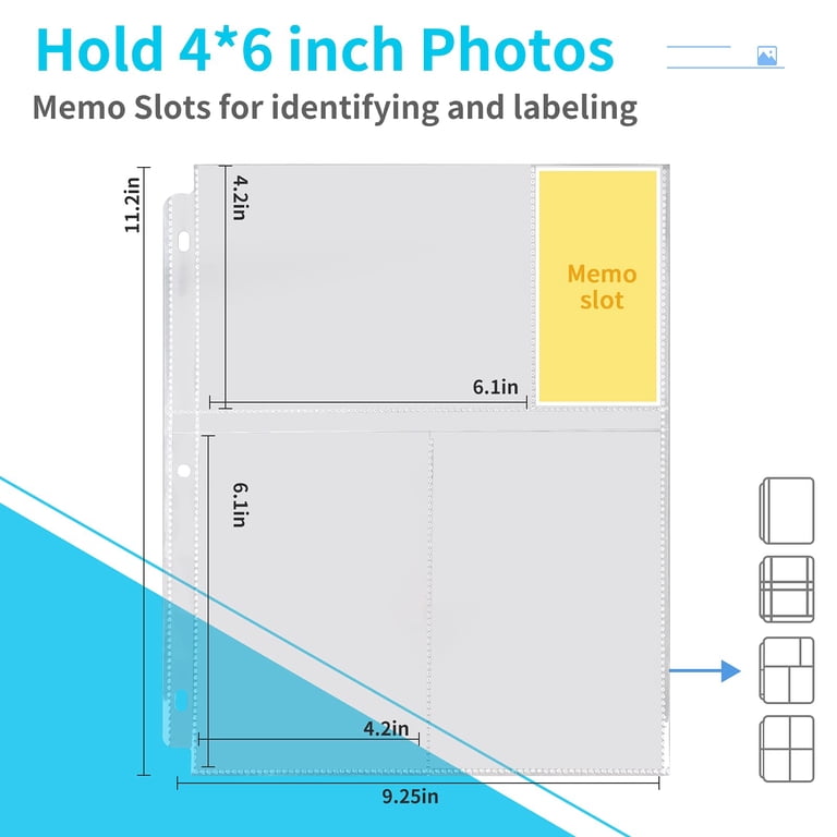 30-Pack Of 4x6 Photo Sleeves For 3-Ring Binders - Archival Safe, Holds 180 Photos 11 thumbnail image