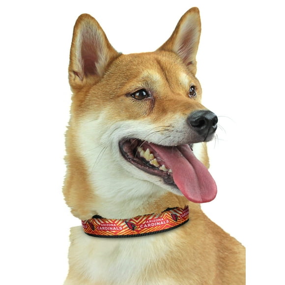 Zubaz NFL Team Adjustable Pet Collar for Dogs & Cats, Arizona Cardinals, Small