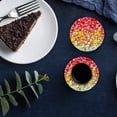 thumbnail image 6 of FMSHPON Gradient Flower Oil Painting Texture Set of 6 Round Coaster for Drinks, Absorbent Ceramic Stone Coasters Cup Mat with Cork Base for Home Kitchen Room Coffee Table Bar Decor, 6 of 6