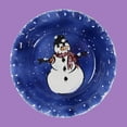thumbnail image 2 of Pie Plate Snowman Blue Ceramic Plate Debra Kelly | Renovator's Supply, 2 of 8
