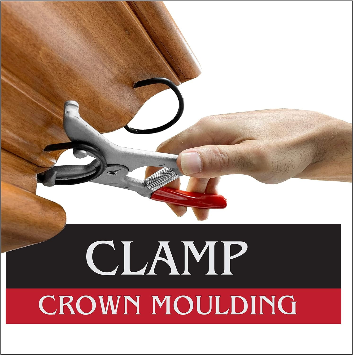 Spring Miter Clamp 25 Piece Set with 24 Assorted Size Spring Clamps and 1 Easy to Load Spring Tensioned Pliers for Woodworking Frames, Moulding & 45 Degree Corner Clamping