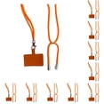 thumbnail image 3 of sweethay Cordones universales para teléfono, parche cruzado, cordón portátil para colgar en el cuello, cuerda de nailon, correa ajustable para el Naranja 10piezas, 3 of 4