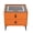 Orange, variant on ToppiJoy Smart Nightstand with Fingerprint Lock Drawers, Smart Bedside Table with LED Three-Color Light USB Charging Station for Bedroom (Orange)