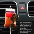 thumbnail image 4 of Kripyery Car Storage Bag with Hook Easy to Install Minimalistic Stable Anti-fall Interior Organizer Faux Leather Car Cell Phone Air Outlet Bag for Driver, 4 of 8
