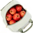 thumbnail image 4 of Insulated Reusable Lunch Bag for Women, 10L Large Capacity Corduroy Cooler Tote 10 x 7.5 x 7.5 in for Work Picnic Travel & Gifting, 4 of 6
