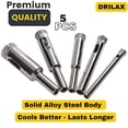thumbnail image 3 of DRILAX Diamond Drill Bit Set for Tile Glass Granite Ceramic Porcelain 5 Pcs, 3 of 9