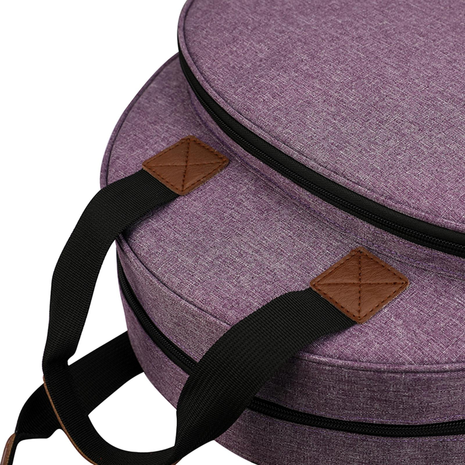 GUOOL Embroidery Bag, Portable Embroidery Bag Storage, Craft Organizers for Embroidery Hoops, Floss, Stitch Supplies and Sewing Tools Kits Purple