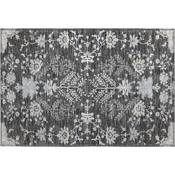 Dalyn Rugs Premium Machine Washable Mayfield AMF1156 Charcoal 1'8" x 2'6" Rug