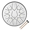 thumbnail image 1 of Tambour à Langue en Acier de 11 Pouces avec Baguettes instrument de percussion, 1 of 7
