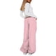 thumbnail image 4 of TRKIYQC Pantalones casuales para mujer con cordón elástico en la cintura, versión suelta de color sólido Ropa de primavera TRKIYQC moda, 4 of 7