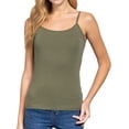 thumbnail image 2 of Active Basic Women & Juniors Solid Plain Adjustable Spaghetti Strap Layering Cropped Camisole Tank Top, 2 of 4