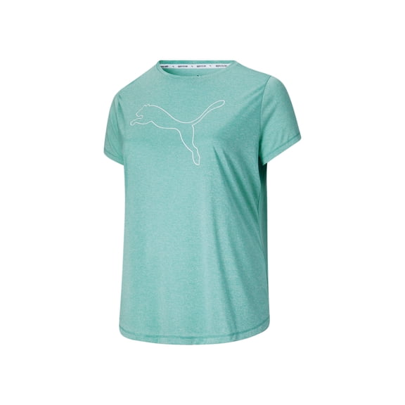 Puma Plus Size Heather Logo T-Shirt Porcelain 1X