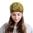 thumbnail image 2 of Gaeub Coffee Vintage Print Beanie Hats for Men Women,Winter Caps,Knit Cuffed Beanie,Cuffed Cap,Great for Winter Activities, 2 of 7