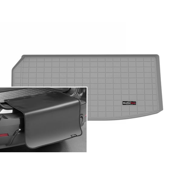 WeatherTech Cargo Trunk Liner with Bumper Protector compatible with Acadia, Enclave, Traverse - Behind 3rd Row w/ Bumper Protector, Grey