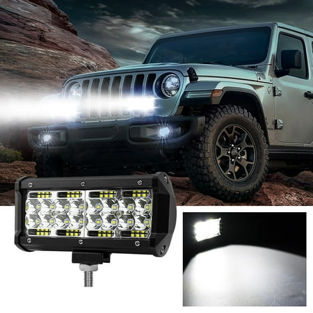 

Automobile LED Work Light Maintenance Light 60W High-power Spotlight Front Bar Light Refitting Truck Auxiliary Light Four Rows Of 7-inch Mixed Light Work Lights