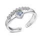thumbnail image 1 of Anillo de Plata de Ley 925 abierto ajustable anillo de plata/oro moda exquisita estudiante novia accesorios de joyería fiesta de boda, 1 of 2