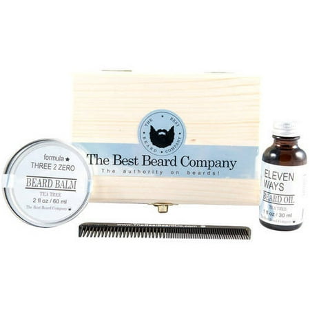 The Best Beard Company Tea Tree Premium Grooming Kit, 4