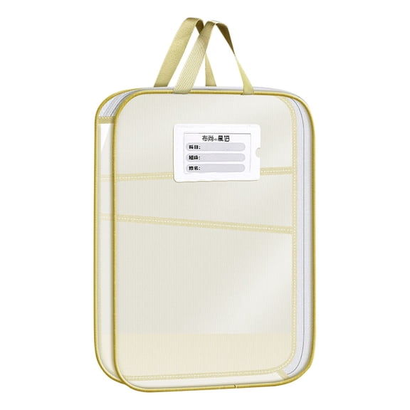 Dvumao Organizers and Storage, L-shaped Subject Bag Subject Classification Bag Transparent Mesh File Bag Zipper Style Large Opening Student Exam Tote Bag, Women Gifts