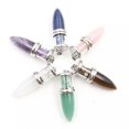 thumbnail image 2 of HOOUN 10pcs Mixed Natural Stone Bullet Chakra Pendulum Pendants Energy Reiki Healing, 2 of 8