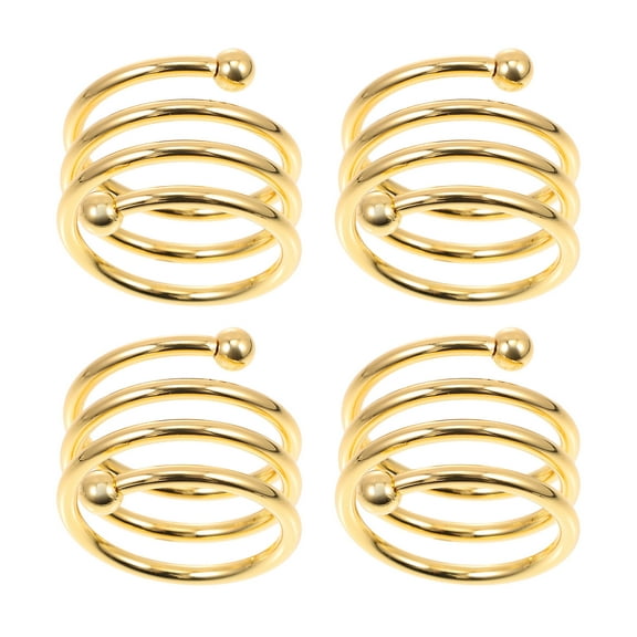 GOOHOCHY Golden Napkin Rings for Decorating Made of Iron Perfect for Home and Restaurant Table Settings 4 Pieces