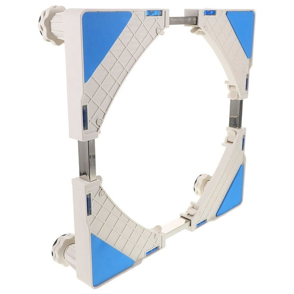 AURARMLET Adjustable Washing Machine Base with Storage Shelf Heavy Duty Washer Dryer Stand White Frame