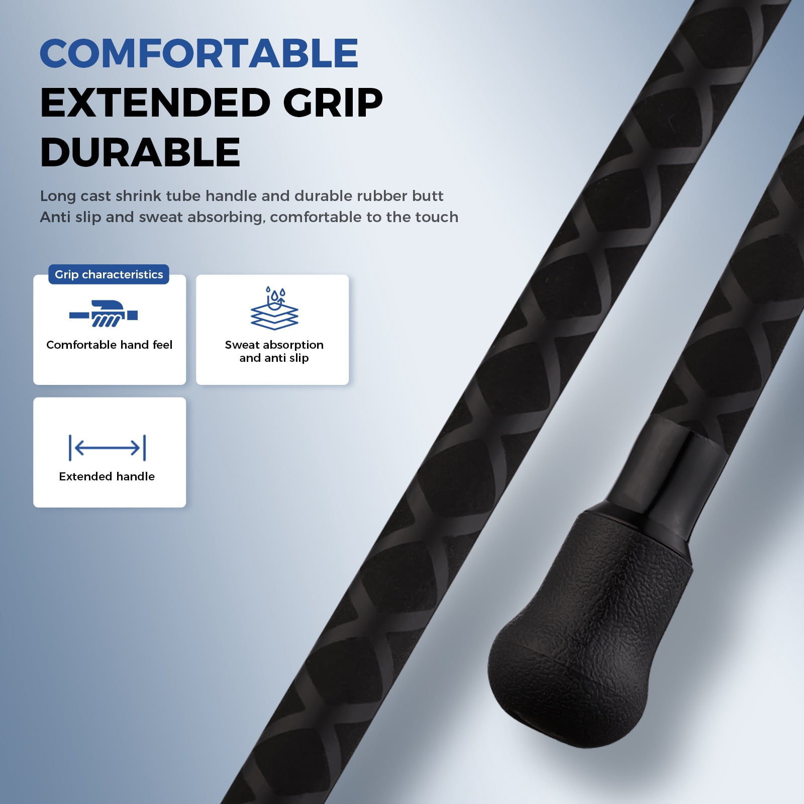 Berrypro Surf Spinning Rod Carbon Surf Fishing Rod（12'-Spinning-2pc）