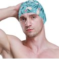 thumbnail image 3 of FYBTO Casquette de Natation Coquillages Unisexe Adulte Bleu Marine FYBTO Polyester, 3 of 4