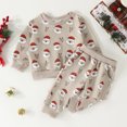 thumbnail image 5 of Gerichy Toddler Baby Boy Clothes Fall Winter Outfit, Toddler Boys Girls Long Sleeve Christmas Cartoon Prints T Shirt Pullover Tops Pants Outfits, 5 of 6