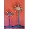 thumbnail image 2 of Young, Bill 24x32 Gold Ornate Wood Framed with Double Matting Museum Art Print Titled - Mexico Two wooden crosses against red wall, 2 of 4