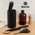 thumbnail image 6 of NULAS  8-Piece Kitchen Knife Set with Block for Chef, Stainless Steel Sharp Knives, Anti-Rust, Ergonomic Handle - Black, 6 of 8