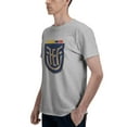 thumbnail image 4 of Ecuador National Football Team Fashion Men'S Basic Short Sleeve T-Shirt Gray Small, 4 of 5