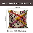 thumbnail image 2 of LALILO Throw Pillow Covers Colorful Graphic Mosaic Nature Ethnic Snake Cushion Cover 18" x 18", 2 Pack, 2 of 6