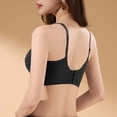thumbnail image 4 of 2026 Jelly Bras for Women Adjustable Strappy High Elastic Underwear Letter Print Plain Push-up Bras Padded Underwear Black XL, 4 of 5