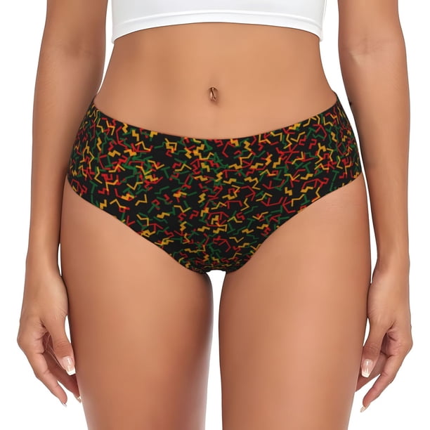 Fotbe Color Music Calzones Estampados para Mujer – Ropa Interior de Algodón, Cómoda, Suave y Elástica-Large