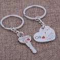 thumbnail image 3 of 2Pcs Fashion Love Heart Key Ring Keyfob Couples Romantic Keychain Lover Gift, 3 of 5