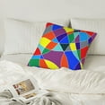 thumbnail image 6 of LNWH Decorative Pillow Covers, Stained Mosaic Glass Square Sofa Decorative Knit Pillow Case, 16"x16", 6 of 8