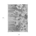 thumbnail image 3 of 5' X 8' Gray Charcoal And Silver Floral Washable Indoor Outdoor Area Rug, 3 of 5