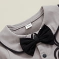 thumbnail image 5 of WIBACKER Newborn Baby Boy Halloween Outfit Long Sleeve Spider Embroidery Romper Bowtie Jumpsuit Halloween Costumes 0-18M, 5 of 7