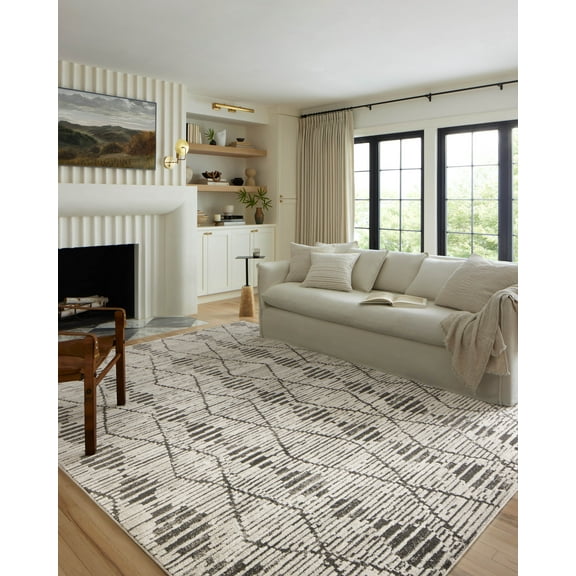 Loloi Kamala Charcoal / Dove 9'-2" x 13' Area Rug
