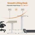 thumbnail image 3 of Innovar Electric Standing Desk - Adjustable Height 40 x 24 inches Stand up Small Desks - Home Office Motor Rising Sit to Stand Study Desk W/Memory Preset for Teens & Adults,Nature, 3 of 13