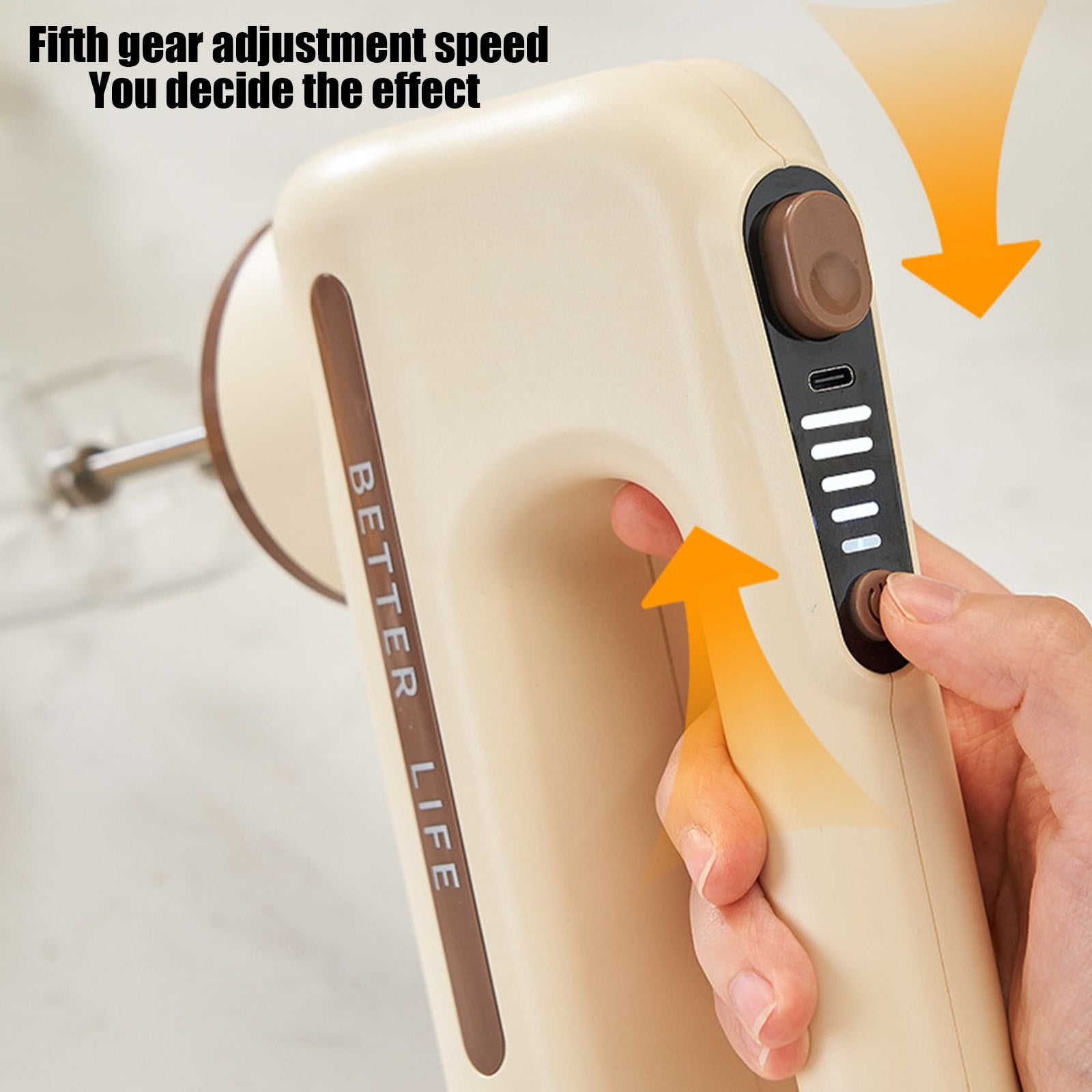 Gnmfd Multi Functional Baking Cream Whisk, Electric Hand Mixer, Even Mixing High Efficiency, Easy Clean, Versatile For Whipped Cream, Desserts, Baking Recipes Home Party Use