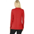 thumbnail image 3 of Womens Long Sleeve Cotton Mock Neck Turtleneck Top, 3 of 3