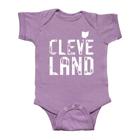 

Inktastic Cleveland Ohio Distressed Font Gift Baby Boy or Baby Girl Bodysuit