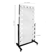 Impressions Vanity Hollywood Premiere Full Length Lighted Vanity Mirror with Dimmer Switch (Black)