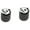 Black, variant on Panda Bear Bike Valve Stem Caps