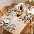 thumbnail image 5 of Gnomes Mushroom Placemats Set of 4 Farmhouse Vintage Leaves Plants Butterfly Place Mats Indoor Wipeable Table Mats Washable Dining Table Placemats for Kitchen Holiday Party Home Decor 13x19 Inch, 5 of 9